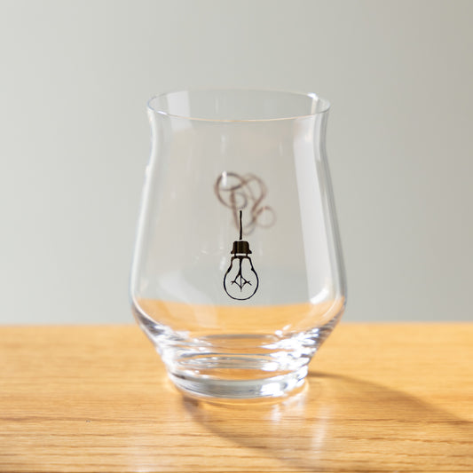 Light Bulb & "SP" Stemless Glass