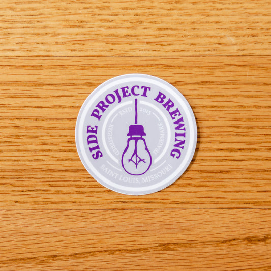 Circle Sticker - Lilac & Dark Purple